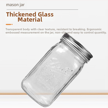 Sklenený Mason pohár so tesniacim uzáverom, vlhkostne odolný kanister na bylinky a príslušenstvo k tabaku