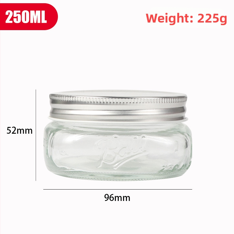 Sklenený Mason pohár so tesniacim uzáverom, vlhkostne odolný kanister na bylinky a príslušenstvo k tabaku