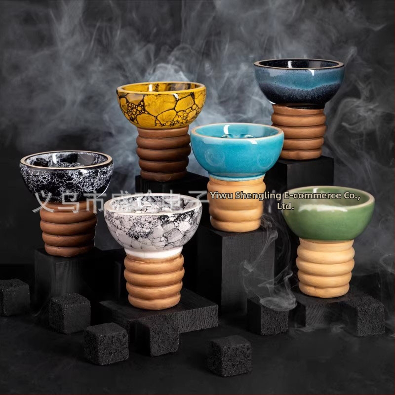 Keramická šíša misa, prasknutý povrch, jednootvorový otvor