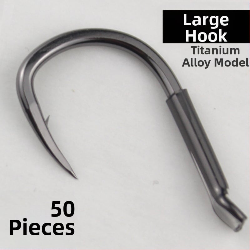 Horog z titánovej zliatiny – ostrý háčik pre Grass Carp a Sturgeon; Balenie 2000 kusov; Vhodné pre rezervoáre, jazierka, rieky a jazerá