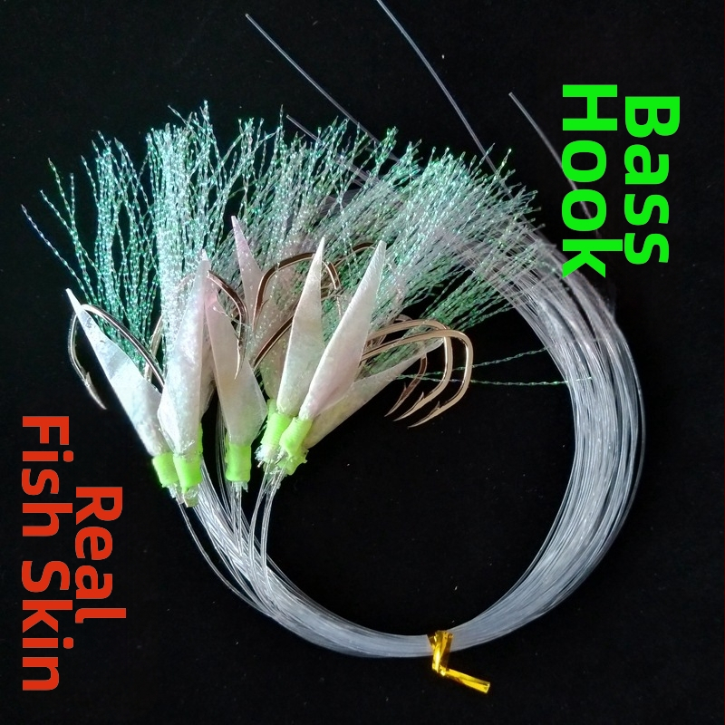 Bežný rybársky háčik, model 5084, ostnatý hrot a svetelný trubičkový kryt pre morské rybárčenie z lode