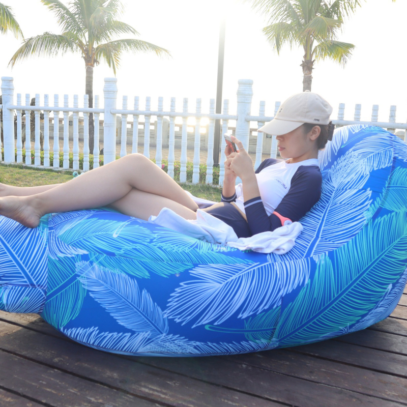 Jednoosobový nafukovací matrac na kempovanie, ľahký 0,7 kg, nosnosť 200 kg, materiál 210T proti pretrhnutiu a vode