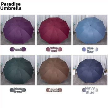 Reklamný slnečný dážnik s 10 oceľovými ramenami, 190T tkanina, ručné otváranie/zatváranie, tlač loga, plastová rukoväť