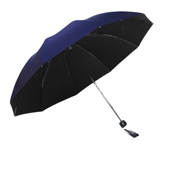 Reklamný slnečný dážnik s 10 oceľovými ramenami, 190T tkanina, ručné otváranie/zatváranie, tlač loga, plastová rukoväť