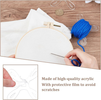 Šijacia kazeta: 5 kusov priehľadných akrylových navíjačov priadze a organizér pre krížikový steh na pletenie a šitie (materiál: priehľadný akryl; množstvo: 5 ks; vlastnosti: navíjanie priadze, organizér krížikového stehu, pletenie a šitie)