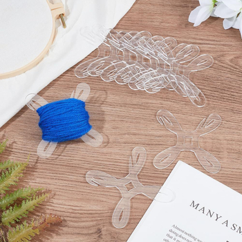 Šijacia kazeta: 5 kusov priehľadných akrylových navíjačov priadze a organizér pre krížikový steh na pletenie a šitie (materiál: priehľadný akryl; množstvo: 5 ks; vlastnosti: navíjanie priadze, organizér krížikového stehu, pletenie a šitie)