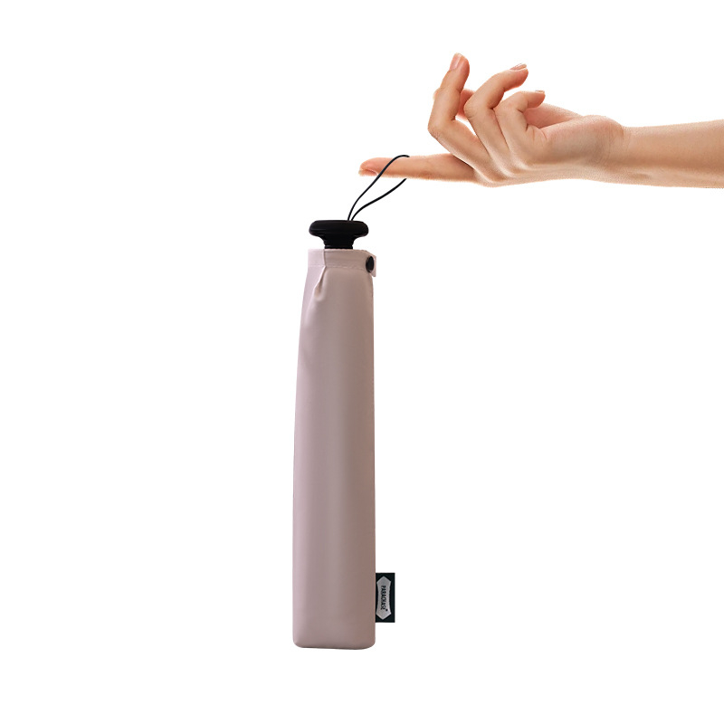 PARACHASE ултра-лек сгъваем чадър, 198 г, 6-ребърна алуминиева рамка, винилова козирка, UPF50+ слънцезащита, ръчно отваряне/затваряне