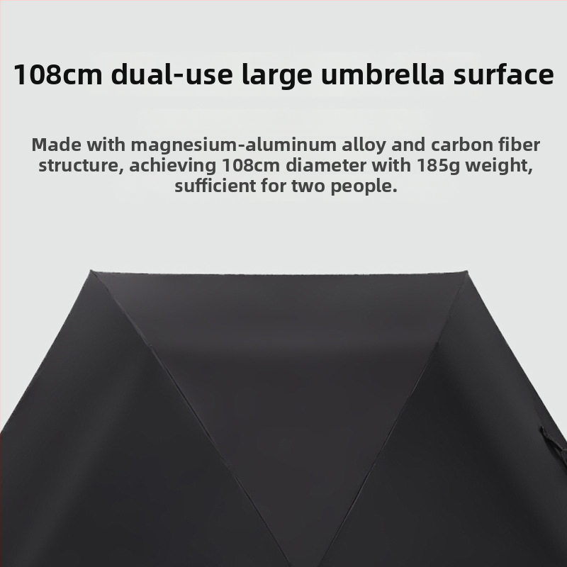 PARACHASE 108 cm ultraľahký, zväčšený slnečno-dážďový parasol s vinylovým povlakom, UV ochrana UPF 50+, pre ženy