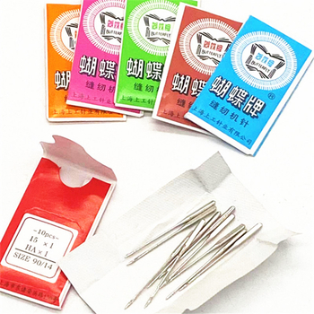 Butterfly domáce šijacie ihly, nerezu, proti skákaniu, sada 40 kusov