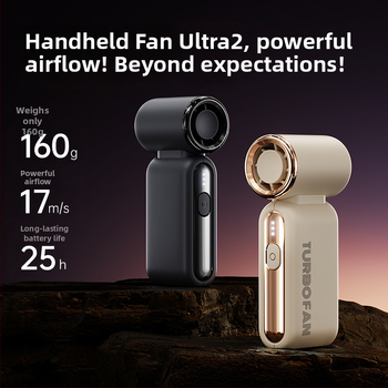 Käte USB ventilaator 6+ labadega, kõrge kiirusega mootor 20k rpm, sisseehitatud aku 2000–4000 mAh, 3 kiiruse seadistust, müratase alla 36 dB.