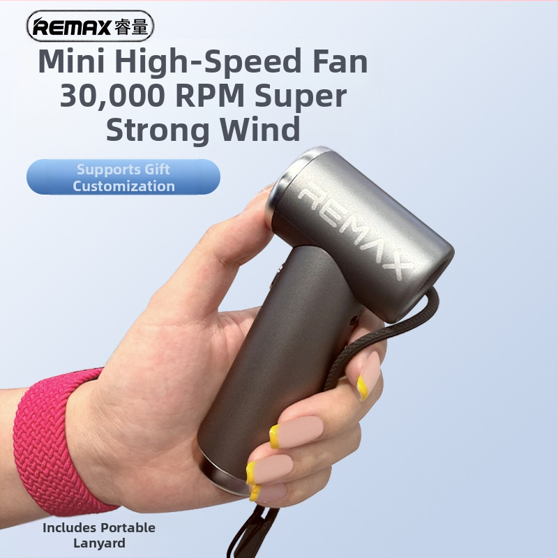 Ručný bezlopatový ventilátor s vstavanou batériou 2000–4000 mAh, BLDC motor, 3 rýchlosti, hmotnosť 105 g