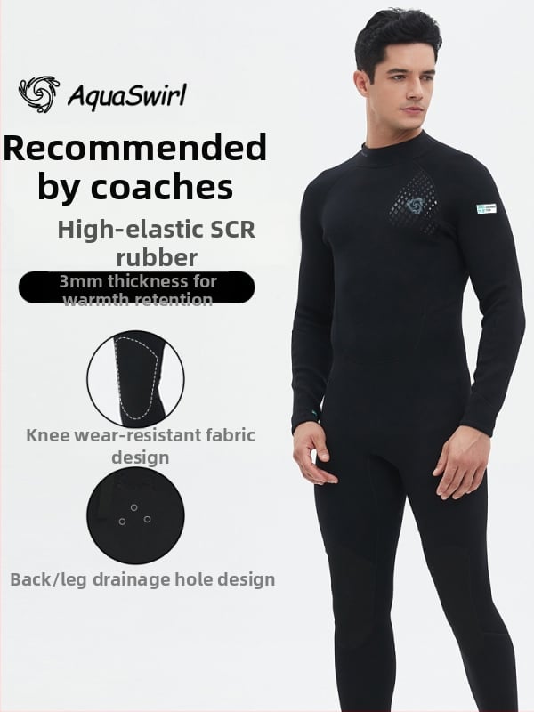 Pánsky celo neoprenový oblek 3 mm, teplo a vysoká elasticita — set na potápanie, šnorchlovanie a voľné potápanie