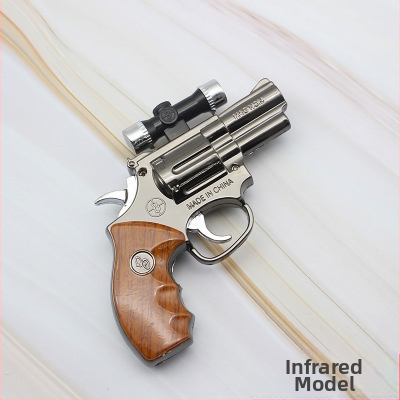 Kovový vetro odolný zapaľovač, mini pištoľový model, bután, balenie 100 kusov