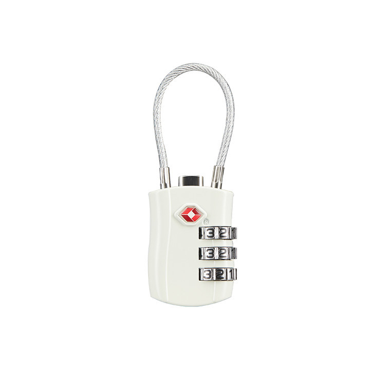 Brava za prtljagu s numeričkim kodom, TSA-kompatibilna, tijelo od legure aluminija, debljina šipke zaključavanja 0,5 mm, razmak između šipki 3 cm, model 01