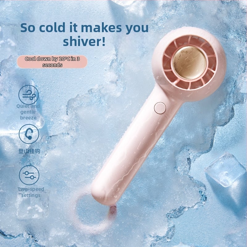 KKYC USB презареждаем безлопатков ръчен вентилатор, 2 скорости, тих под 36 dB, вградена батерия 1200–2000 mAh