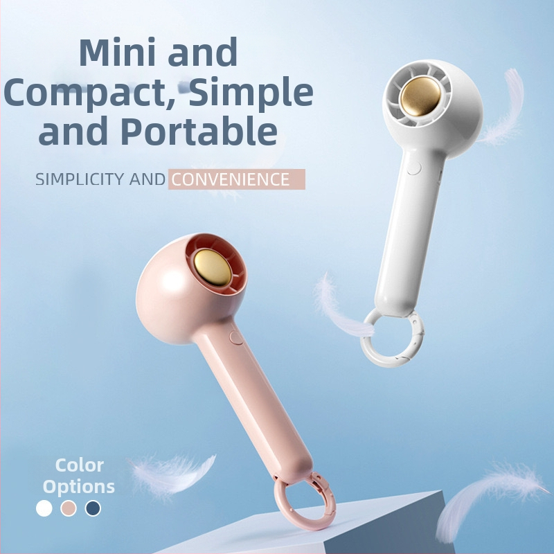 KKYC USB презареждаем безлопатков ръчен вентилатор, 2 скорости, тих под 36 dB, вградена батерия 1200–2000 mAh