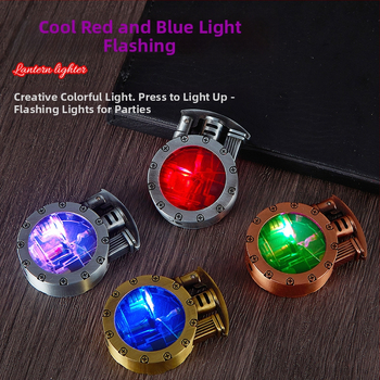 Metallist butaaniga LED-süütekas, tuulekindel, retro ümmarguse disain, trükitud logoga, pakendis 100 tk