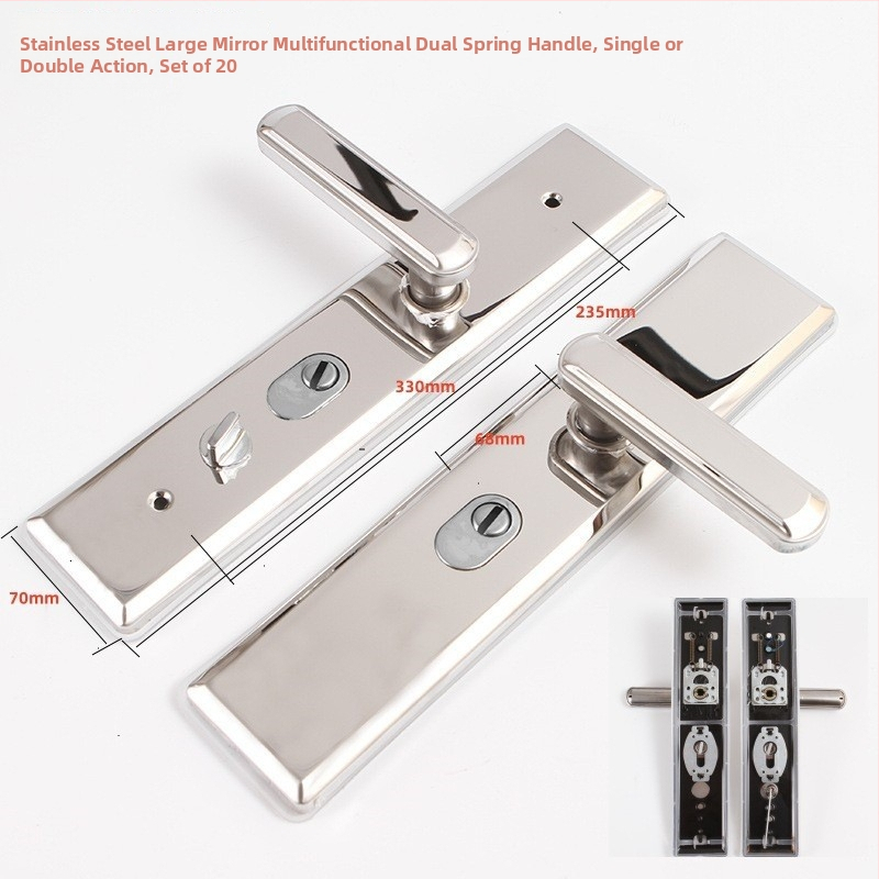 JT-001 Anti-lõhke durvų käepide, terasest, kahekordsete eluainega ja kahekordse kiire lukustusega, isereguleeruv vasak-paremt