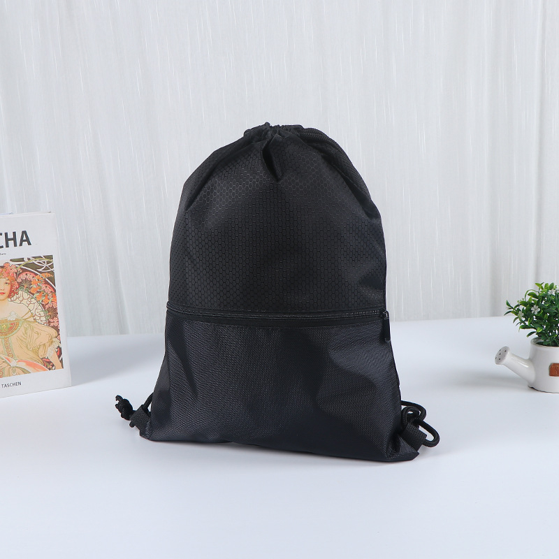 Oksfordo audinio raištinė kuprinė su futbolo spauda, skirta lauko maratonams, sandėlyje, pritaikoma