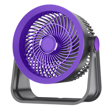 Ventilator USB de birou cu baterie încorporată, 800-1000 mAh, 3 palete, 3 viteze, motor cu perii