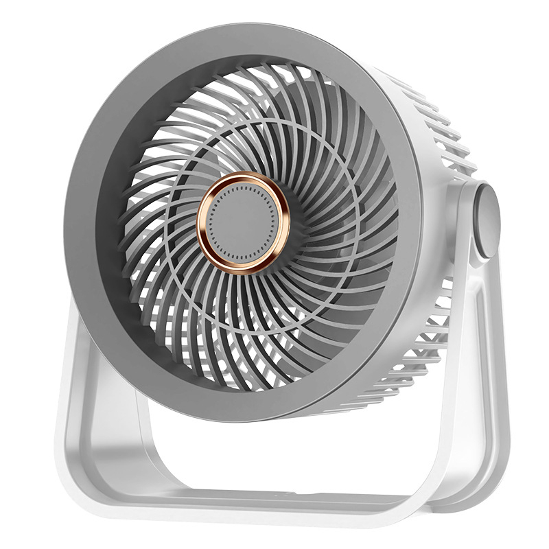 Ventilator USB de birou cu baterie încorporată, 800-1000 mAh, 3 palete, 3 viteze, motor cu perii