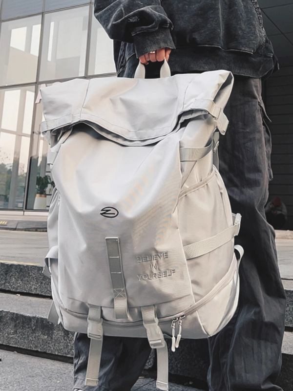 Rucsac unisex din Oxford, stil street-trendy, multifuncțional, compartiment pentru laptop de 16 inchi, capacitate sub 20 L, impermeabil