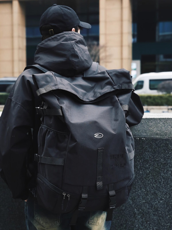 Rucsac unisex din Oxford, stil street-trendy, multifuncțional, compartiment pentru laptop de 16 inchi, capacitate sub 20 L, impermeabil