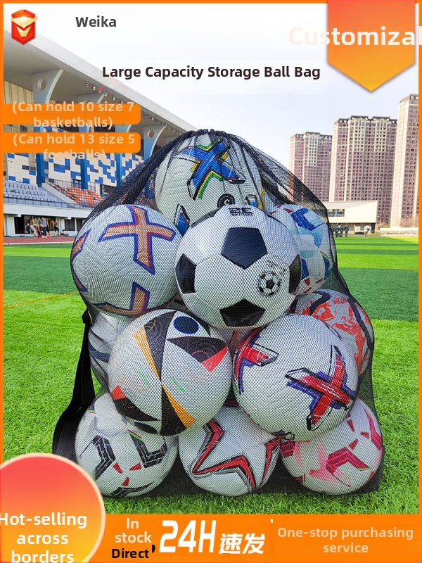 Wika Didelės talpos tinklinės kamuolių laikymo krepšys – Poliesteris, Personalizavimas galimas, skirtas futbolui, krepšiniui, tinkliniui ir tenisui