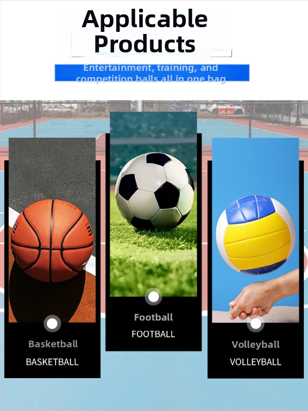 Wika Plaša kapacitātes tīkla bumbu uzglabāšanas soma – Poliesteris, Pielāgošana pieejama, piemērota futbolam, basketbolam, volejbolam un tenisam