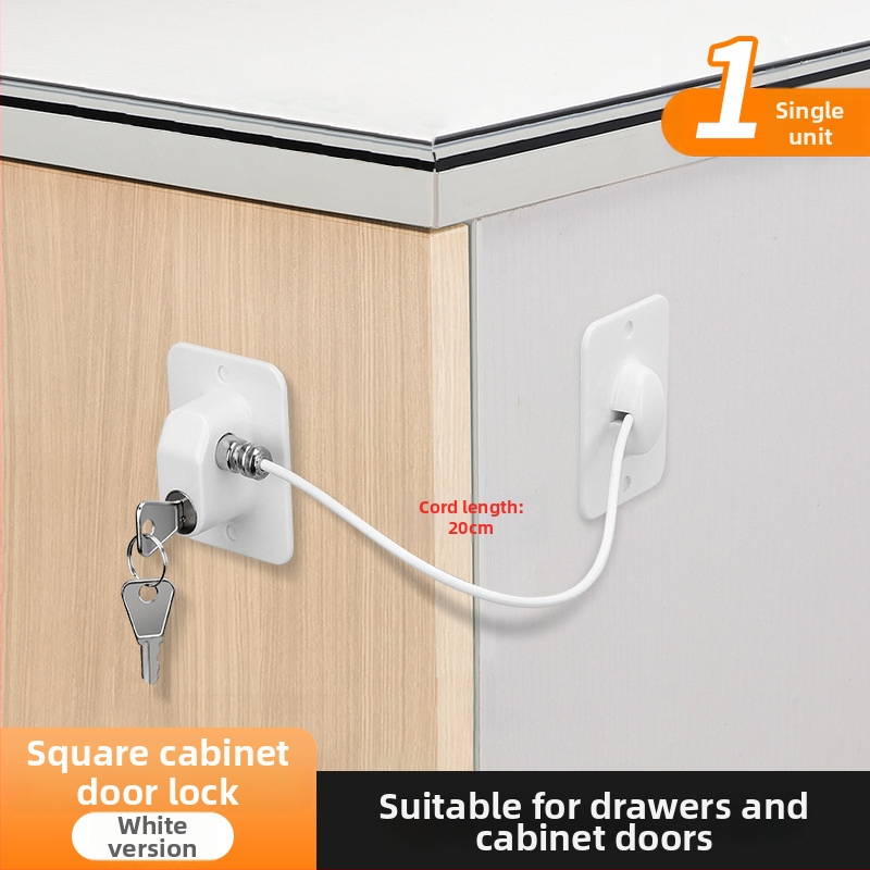 Puurimata parooliga turvalukk külmikutele ja kappidele; paksenenud konstruktsioon; vargusvastane; Mudel Password Refrigerator Lock-001; Materjal: roostevaba teras + ABS