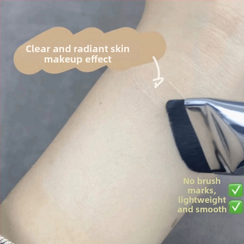 Make-up štetec: kombinovaný štet na foundation a maske tváre, syntetické vlákna, dlhá rúčka, 1 ks, v jedinom balení