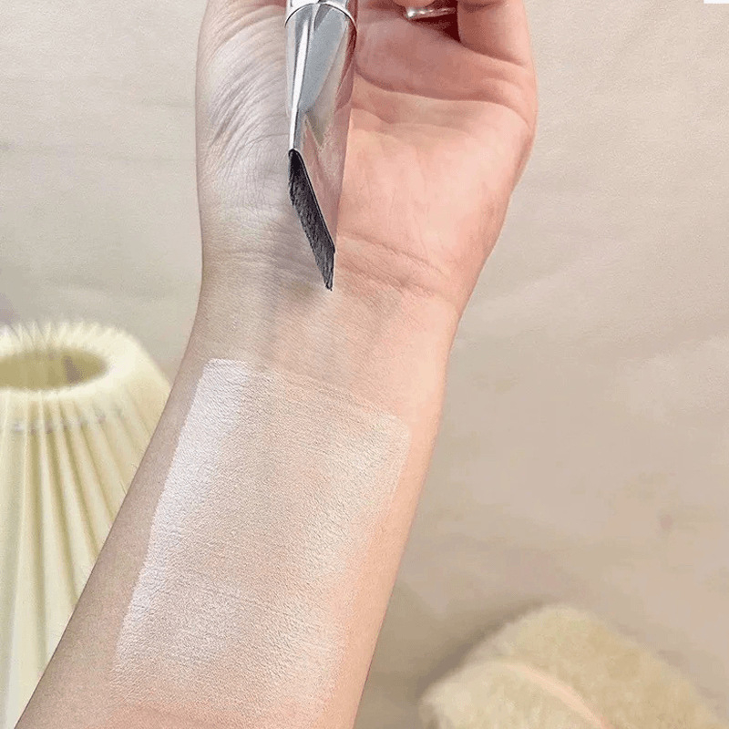 Četka za makeup: četka za fondaciju i masku za lice, sintetička vlakna, duga drška, 1 kom, u jednostavnom pakiranju