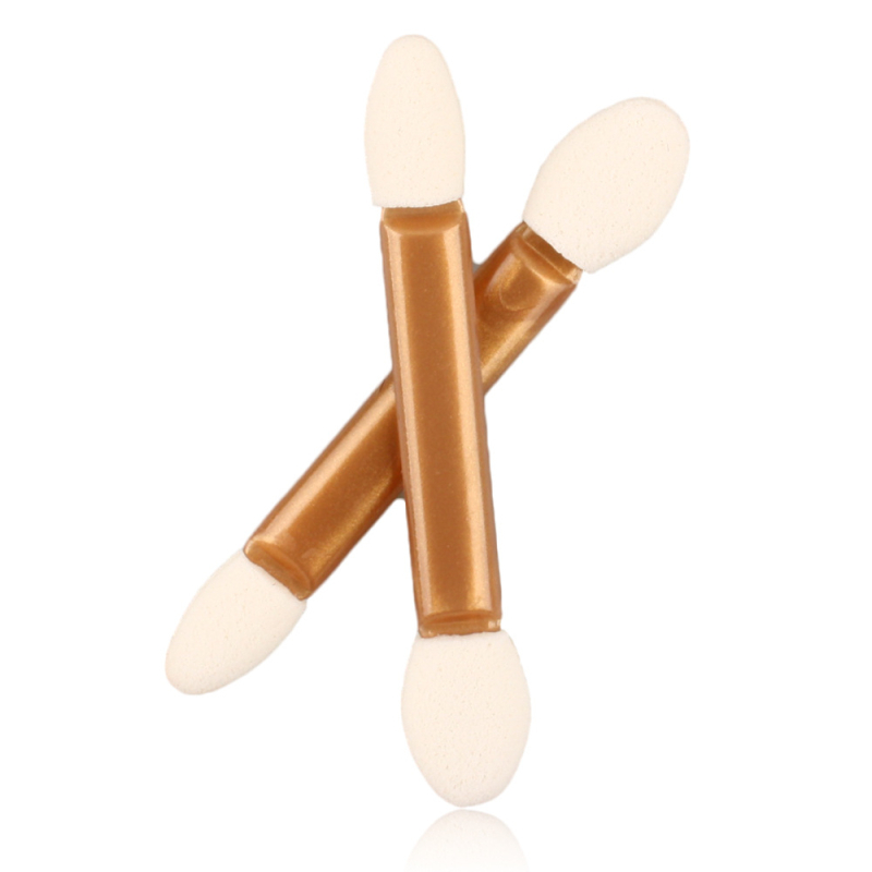 Dvostrano silikonasta spužvasti četkica za sjenilo, ISMINEE DE002, paket oko 50 komada, plastična drška