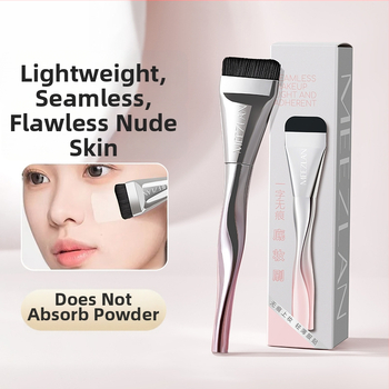 Mizlan četkica za puder, sintetička vlakna, aluminijska drška, duga drška, duljina dlačica 10 mm