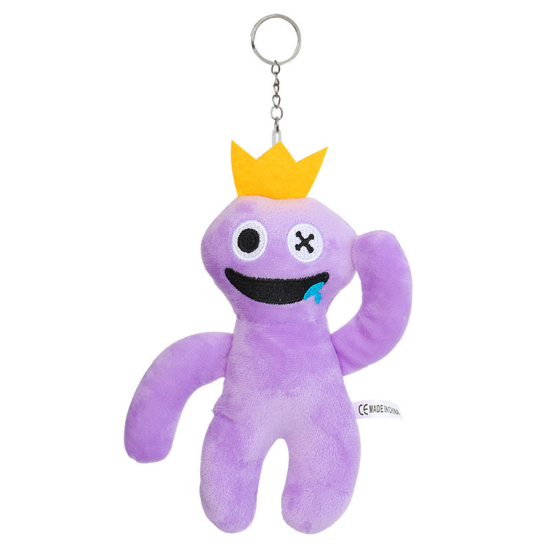 Rainbow Friends plüssjáték — aranyos szörny figura, PP Cotton töltet, hálós tasakos csomagolás, 7–14 éveseknek.