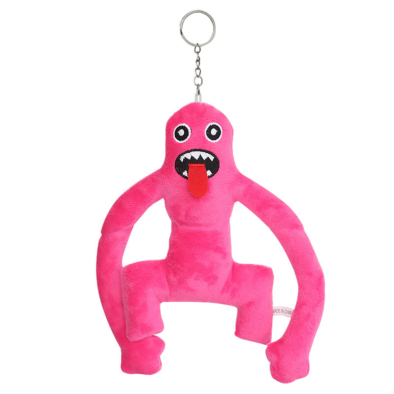 Rainbow Friends plüssjáték — aranyos szörny figura, PP Cotton töltet, hálós tasakos csomagolás, 7–14 éveseknek.