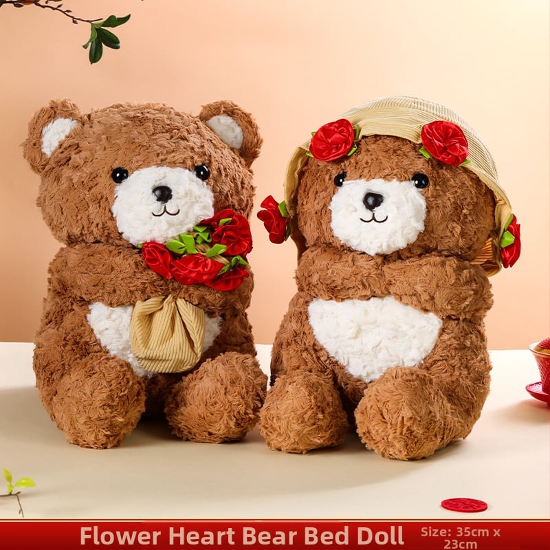 Santuokų pliušinių lėlyčių pora - aukštos kokybės mielos meškiukų pagalvėlės jaunavedžiams - užpildas PP medvilnė, trumpas minkštas pliušas, dovanų dėžutės pakuotė