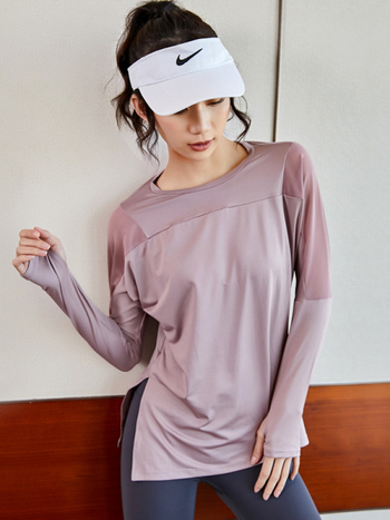 Anran naiste sporditopp vabas lõikes, pikkade varrukatega – kiiresti kuivatav materjal; 90% polüester, vooder 10% spandex; sobib treeningutele, jooksmisele, rattasõidule, tantsimisele ja badmintonile