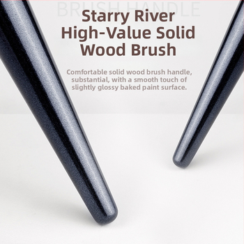 Štetec na očné linky s ultratenkým hrotom, syntetické štetiny, drevená rukoväť s dlhým stĺpikom, balenie 1 kus