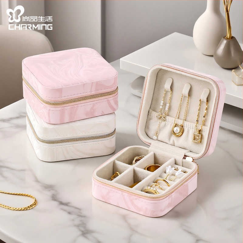 CASEGRACE Kasege sp01351 Kožená šperkovnica, Európsko-americký štýl, pevný dizajn