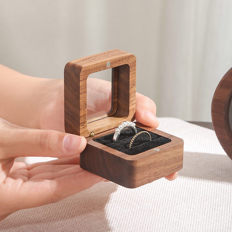 Šperkovnica, drevená, európsky a americký štýl, tvrdá, jednofarebná