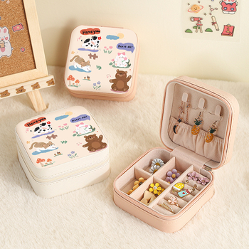 Kožená šperkovnica, voľnočasový štýl, mäkké vyhotovenie, jednofarebný vzor, model sp01212lf-UV1, prispôsobiteľná súkromaná značka