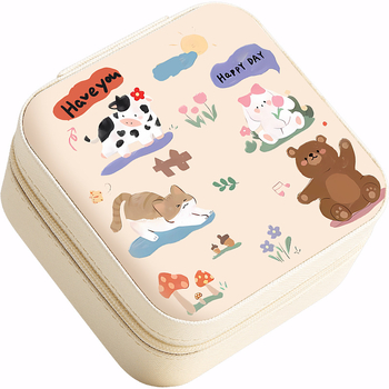 Kožená šperkovnica, voľnočasový štýl, mäkké vyhotovenie, jednofarebný vzor, model sp01212lf-UV1, prispôsobiteľná súkromaná značka