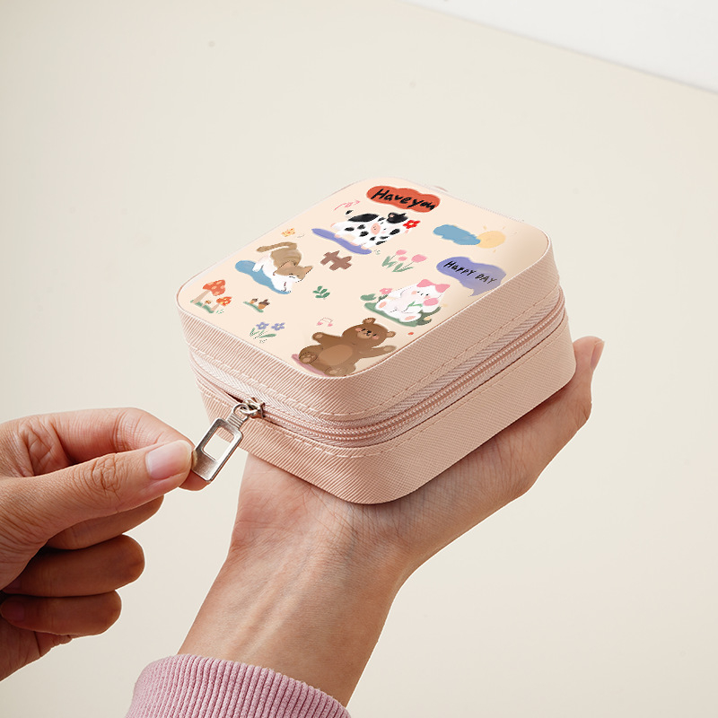 Kožená šperkovnica, voľnočasový štýl, mäkké vyhotovenie, jednofarebný vzor, model sp01212lf-UV1, prispôsobiteľná súkromaná značka