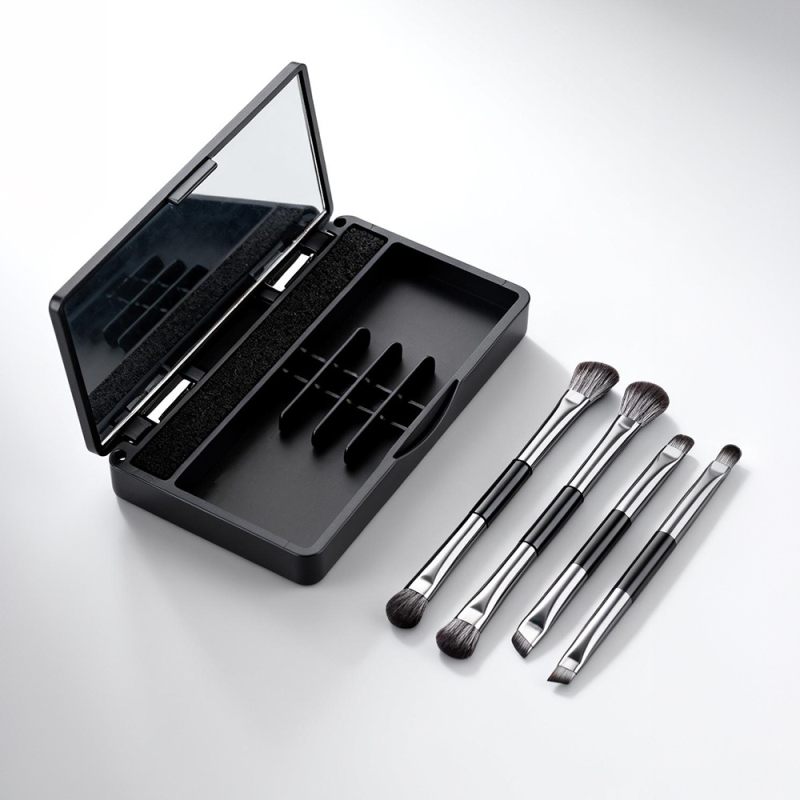 Zhuoerya 4-osaline meigikäsnede komplekt peegliga, nailon/sünteetiliste kiududega, kaasaskantav karp, mudel WG-C004-300