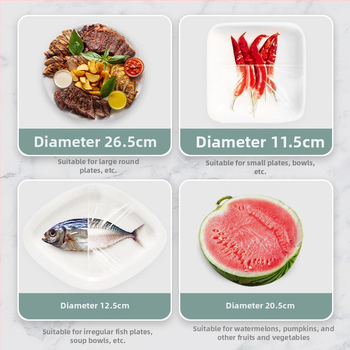 Vienkartinis plėvelės dangtelis šaldytuvui maisto laikymui – plastmasė, -60°C iki 140°C, 1 vnt, namų naudai