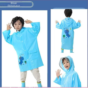 Laste poncho multikas stiiliga, EVA kangas, korduvkasutatav, mõeldud ühe lapse jaoks matkamiseks