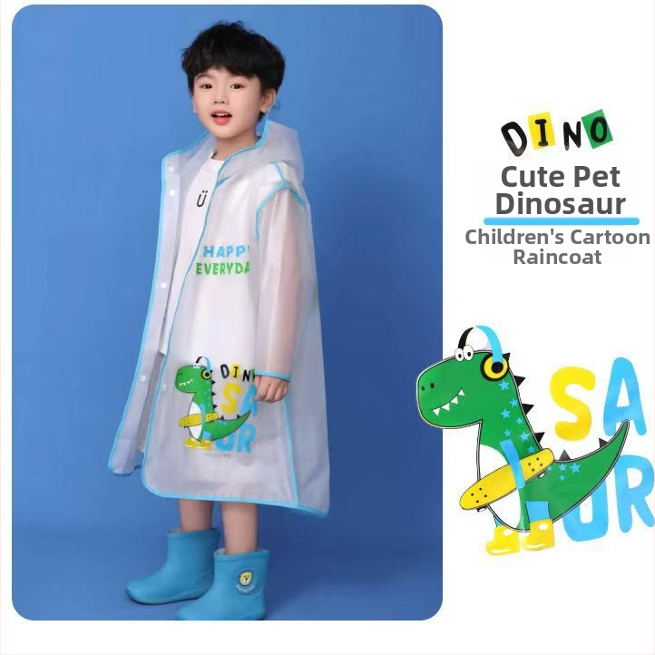 Laste poncho multikas stiiliga, EVA kangas, korduvkasutatav, mõeldud ühe lapse jaoks matkamiseks