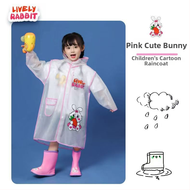 Laste poncho multikas stiiliga, EVA kangas, korduvkasutatav, mõeldud ühe lapse jaoks matkamiseks