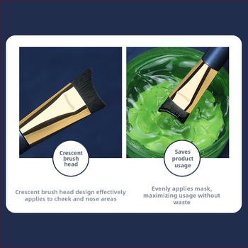 Poolkuu kujuline jumestushari - sünteetilised karvad - puidust käepide - üksikpakend - sobib vedela jumestuskreemi, BB-kreemi, kreemile